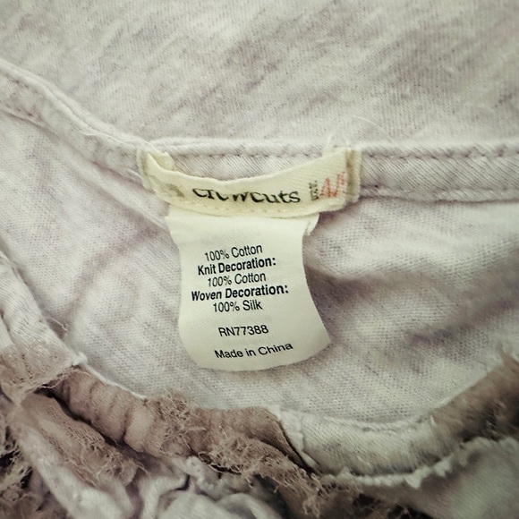 Crewcuts Silk & Cotton Ruffle Lavender Tank Size 4-5 - Picture 5 of 5
